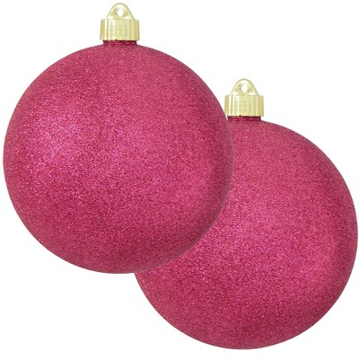 Christmas by Krebs 2ct Cabernet Pink Shatterproof Christmas Ball Ornament  6" (150mm)