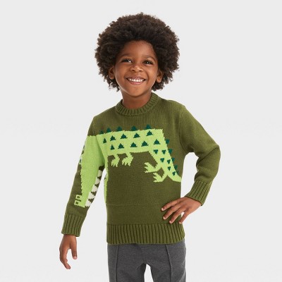 Cat & Jack Boys Green Marl Sweater Size Small