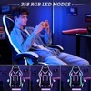Hoffree Upholstered Massage Gaming Chair Smart Value Ergonomic Office PC Chair with Bluetooth Speaker & RGB Light - 4 of 4