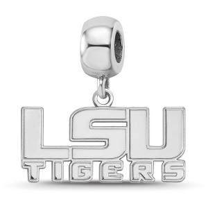 Black Bow Jewelry Sterling Silver Louisiana State Fighting Tigers NCAA Bead Charm - 1 of 4