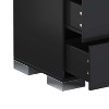 ORRD Grey Mirrored Nightstand with 2 Drawers & Metal Handles, Elegant Bedside Table for Bedroom or Living Room, Modern Glam Accent Cabinet - 3 of 4