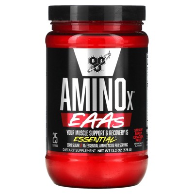 BSN AminoX, EAAs, Muscle Support & Recovery, Strawberry Dragon Fruit, 13.2 oz (375 g)