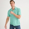 Lands' End Men's Short Sleeve Performance Pieced Yoke Hybrid Polo - 4 of 4