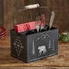 Park Designs Black Bear Rustic Metal Utensil Caddy - 2 of 3