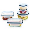 Pyrex 10pc Freshlock Microban Glass Food Storage Set: Clear Glass Containers, Dishwasher & Microwave Safe, 2-Year Warranty - 2 of 4