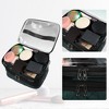 Unique Bargains Double Layer Makeup Bag Cosmetic Travel Bag Case Organizer Bag Clear Bags for Women 1 Pcs - 2 of 4