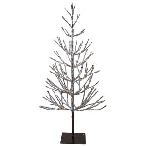 Northlight 4' Pre-Lit LED Brown Artificial Christmas Tree with Icicle Lights- Clear Lights - 1 of 4