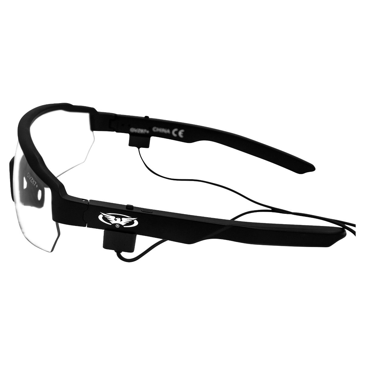 Global Vision Jam 1 Black Cycling Glasses Wireless Bluetooth Safety Glasses ANSI Z87.1 Hands-Free Calls & Music W/ Hard Case - thumbnail 8