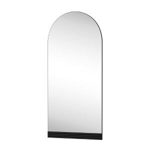 Dovelina Arched Wood Full Length Mirror Freestanding Floor Mirror - 1 of 4