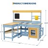 2-In-1 Kids Mud Kitchen & Picnic Table - Outdoor Wooden Playset with Faucet, Chalkboard & Storage (Ages 3+), 42.1" Backyard Center - 2 of 4