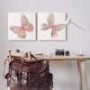 Stupell Industries Pink & Glam Butterflies Nature Canvas Wall Art (Set of 2) - 2 of 4