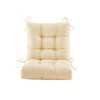 BLISSWALK Outdoor Chair Cushions,40"x20"x4",Low BackTufted Thick Outdoor Wicker Lawn Seat Cushion with Ties for Patio Furniture - 2 of 4