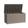 MAYEERTY 260 Gallon Large Capacity Outdoor Deck Box for Patio Furniture Cushions, Pillow with Wheels, Light Brown - 4 of 4