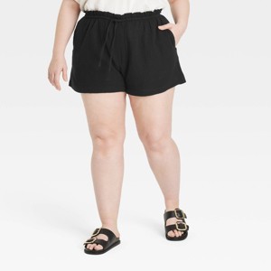 Women's High-Rise Gauze Tie-Waist Pull-On Shorts - Universal Thread™ - 1 of 3