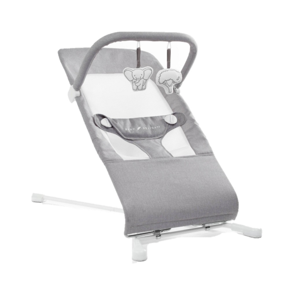 Baby Delight Highland Portable Baby Bouncer - Pebble Gray