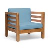 Modern Patio Arm Chair,High-quality Patio Chair With Acacia Wood Frame,Patio Chairs With Cushions -Maison Boucle - 3 of 4
