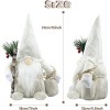 Christmas Gnomes Plush Decorations Handmade Scandinavian Tomte Stuffed Santa w/ Branch and Bag Xmas Decor for Home Kitchen Farmhouse Tiered Tray - 2 of 4