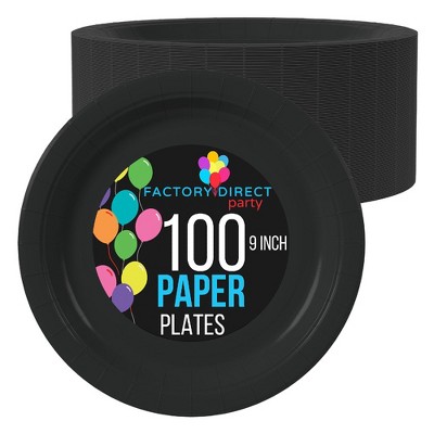 Exquisite White Paper Plates 9 Inch Disposable Plates - 100 Ct. : Target