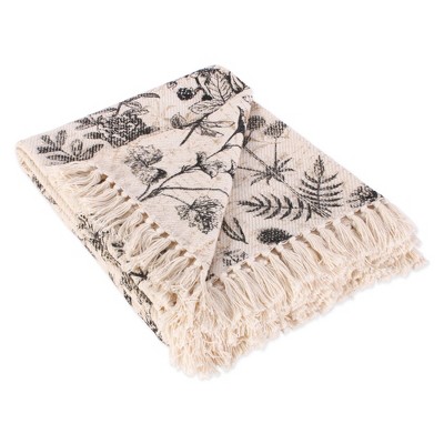 Botanical Printed Throw - Design Imports