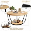 Bella Depot 31.5" 2-Tier Round Coffee Table with Storage for Living Room, Small Wood Coffee Table with Storage - 2 of 4