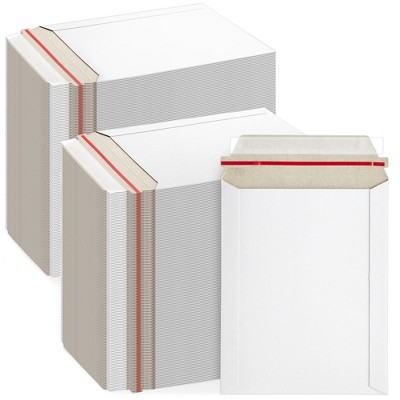 Juvale 500 Pack 7x9 Rigid Mailers - 450 GSM Thick Self Adhesive Stay Flat Cardboard Envelopes for Shipping Photos, Documents