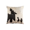 HomeRoots Set of Two 18" Black and White Cowhide Cowhide Throw Pillows - 4 of 4
