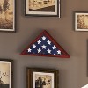 Merrick Lane Solid Wood Military Memorial Flag Display Case for 9.5' x 5' American Veteran Flag - 2 of 4