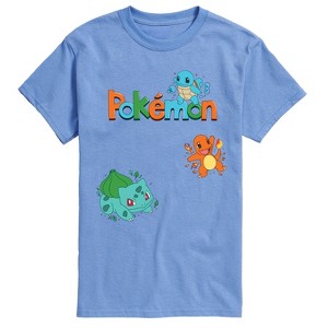 Men's - Pokémon - Bulbasaur, Charmander, Squirtle Short Sleeve Graphic T-Shirt - 1 of 3