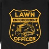 Men's - Instant Message - Lawn Enforcement Officer Badge Graphic Fleece Sweatshirt - 2 of 4