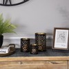 Northlight Laser-Cut Iron Votive Candle Holders - 6.25" - Black and Gold Finish - Set of 3 - 2 of 4