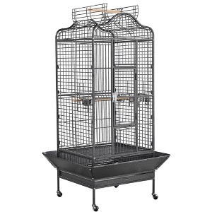 Yaheetech 63"H Open Playtop Extra Large Bird Cage Parrot Cage Black - 1 of 4