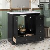 NicBex Bathroom Vanity with Sink,Bathroom Sink Vanity with 4 Drawers and 2 Doors,36 inch Bathroom Sink Cabinet for Bathroom,White/Gray/Black - 4 of 4