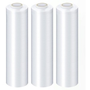 PSBM 1 Roll Clear 19.7" x 5000 Ft. x 80 Gauge Cast Hand Machine Length Stretch Wrap - 1 of 4