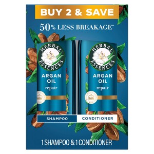 Herbal Essences Pure Plants Blend Argan Oil Repairing Color-Safe Shampoo/Conditioner Dual Pack - 13.5 fl oz/2ct - 1 of 4