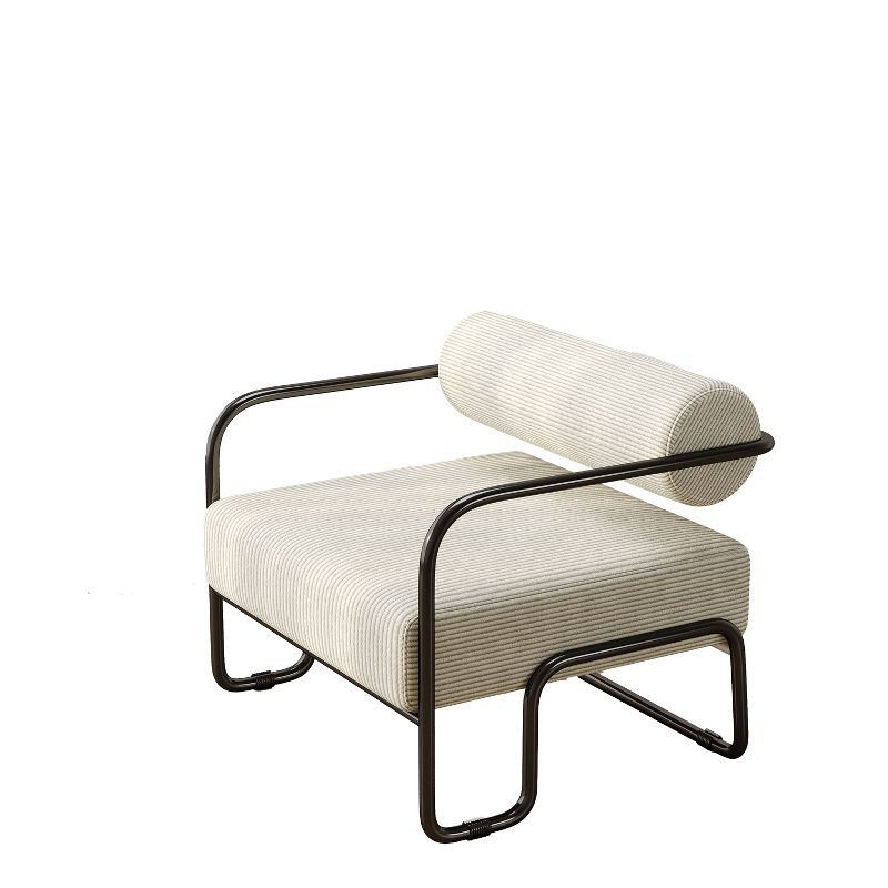 27" Modern Iron Accent Chair , Comfy Lazy Armchair for Living Room and Bedroom 4A - ModernLuxe, 4 of 9