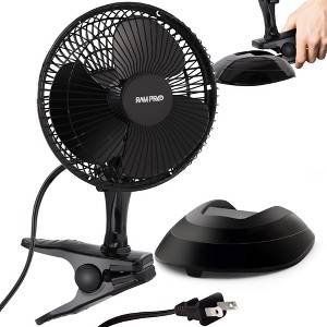 RamPro Portable Desk and Clip on Fan, 6 Inch Fans Small and Quiet Plug In, Small Personal Cooling Fan for Desk Home Office, 2 Speed, Adjustable Tilt - 1 of 4