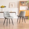 YOUNIKE Modern Dining Chairs Set of 2 Leather Upholstered Kitchen & Dining Room Chair Makeup Vanity Nail Tech Chair 20.47"Wx23.62"Dx31.89"H - image 3 of 4