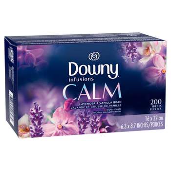 Downy Infusions Calm Dryer Sheets - Lavender and Vanilla Bean - 200ct