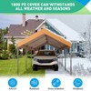 Outdoor Carport, Heavy Duty Car Canopy, Portable Garage Party Tent, Carport Shelter for Car Bike Boat Yellow - 3 of 4