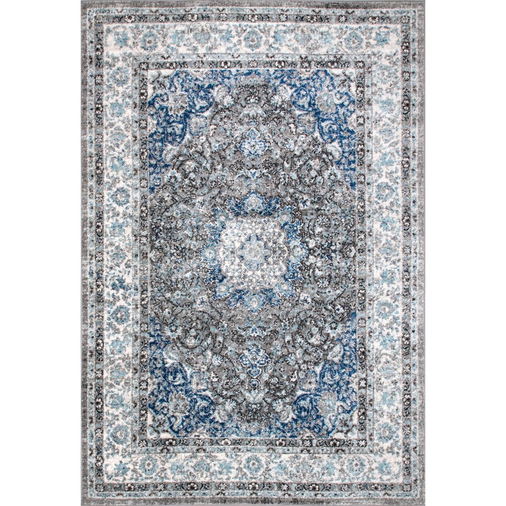 9'x12' Verona Vintage Persian Style Area Rug Dark Gray - nuLOOM