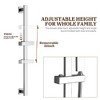 CASAINC 1-Spray Patterns with 10 Inches Wall Mount Dual Shower Heads with Sliding Rod in Spot Resist (Valve Included) - 3 of 4