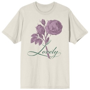 Vintage Rose Lovely Crew Neck Short Sleeve Tofu Unisex Adult T-shirt - 1 of 2