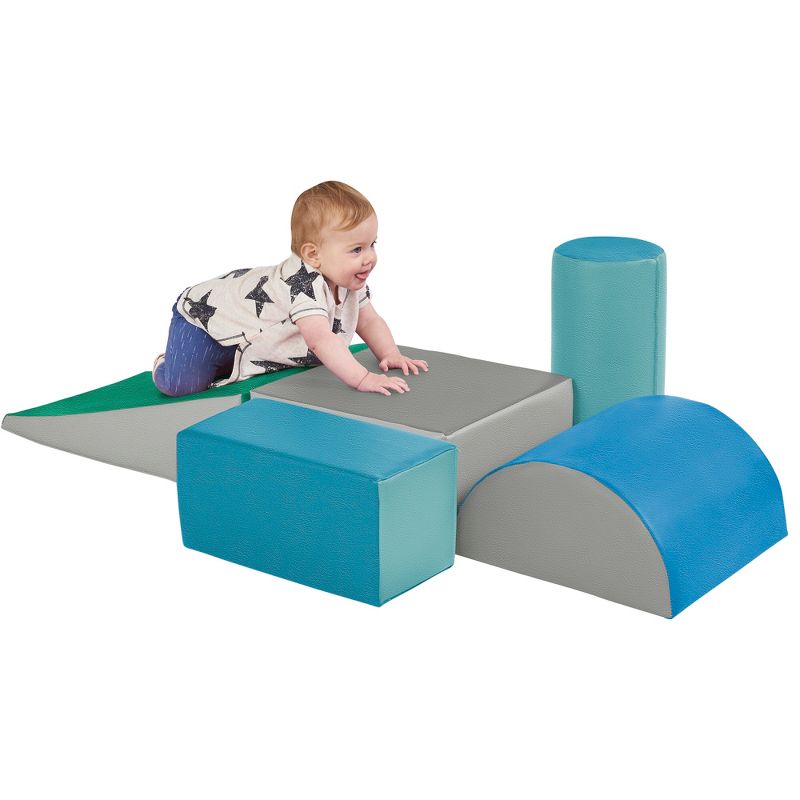 ECR4Kids SoftZone Climb and Crawl Activity Play Set–Lightweight Foam Shapes for Toddlers, 5 pc, 4 of 12