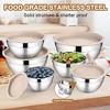 Itopfox Stainless Steel Mixing Bowls with Airtight Lids Set, Nesting Kitchen Bowls for Prepping, Baking & Food Storage, Dishwasher & Freezer Safe - 3 of 4