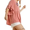 Women's Floral Embroidered Babydoll Top - umgee - 2 of 3
