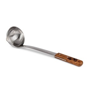 Petromax Kitchen or Campfire Serving Ladle with Spout, Durable Stainless Steel and Wooden Handle, Large 3.4 fl oz - 1 of 4