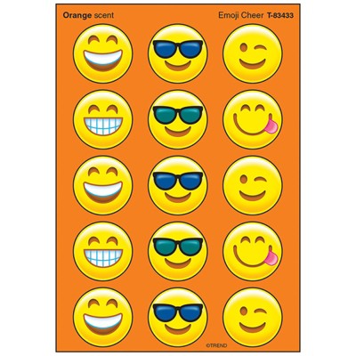 Trend Emoji Cheer/Orange Stinky Stickers, 60 ct. (Pack of 6)