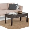 42" Essex Coffee Table Mahogany Brown - WyndenHall: Modern Pine Frame, Spot Clean, 4 Point Leg Design - 2 of 4