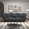 90.55" Modern Cloud Velvet Sofa with Deep Seat, Multiple Plush Pillows, Convertible Chaise Lounge Couch for Living Room, Bedroom - 4 of 4