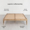 MH London Rhonda 13.5" Mid-Century Modern Solid Wood Platform Bed - 4 of 4